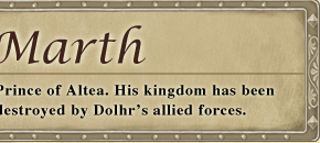 Prince of Altea. His kingdom has been destroyed by Dolhr's allied forces.